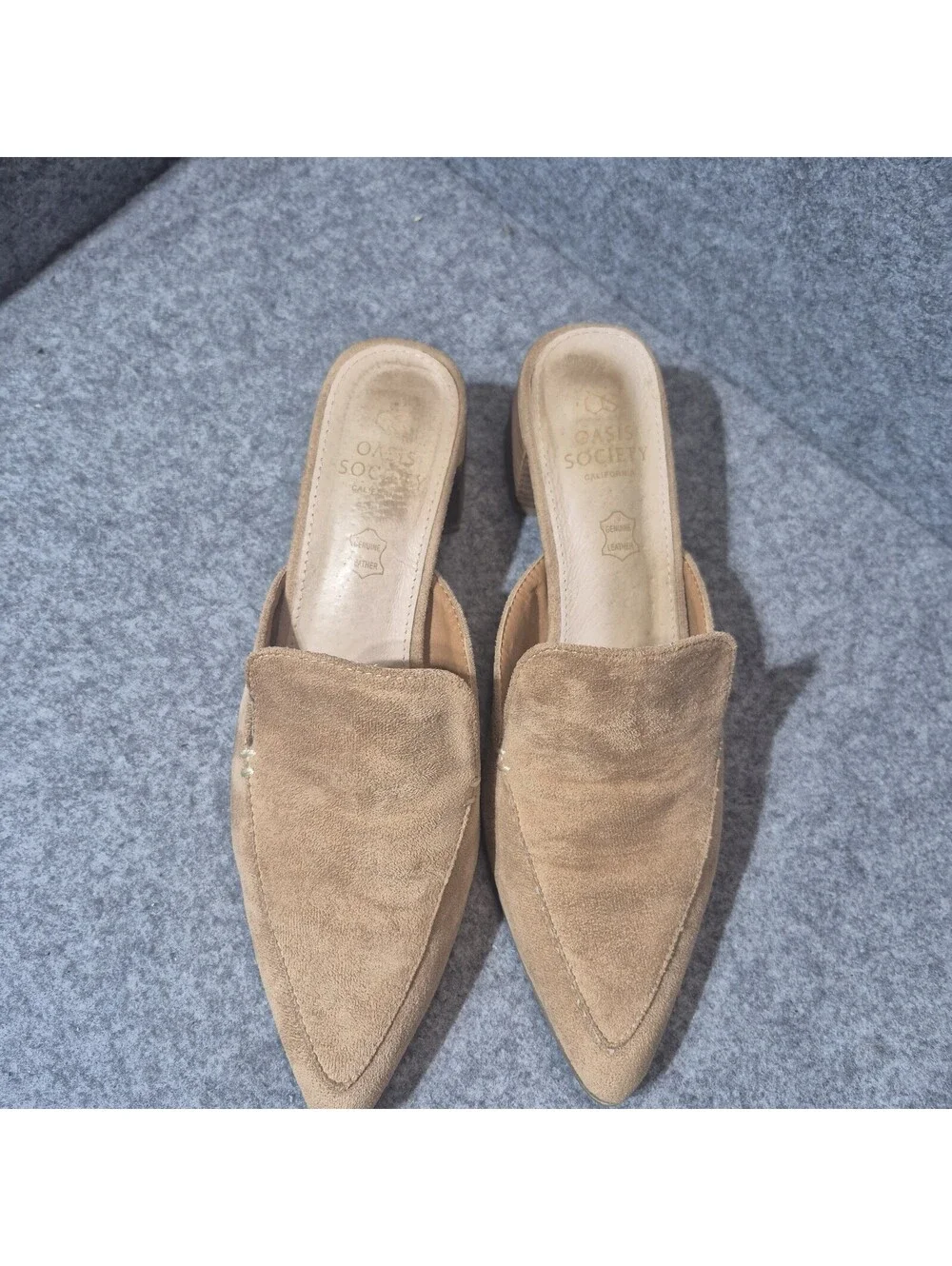 Oasis Society Raven Heeled Mules Women’s Size 7.5 Boho Leather Clogs